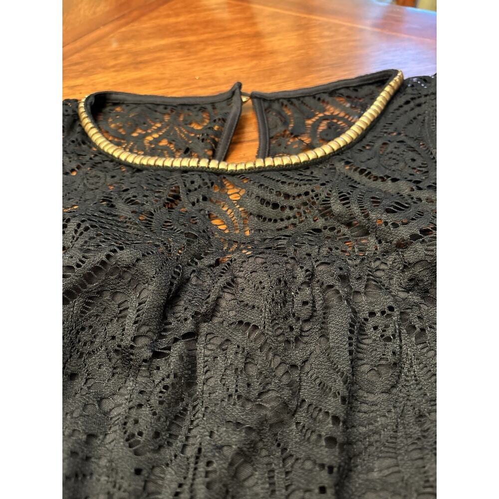 JESSICA SIMPSON black lace dress size 10 - Picture 2 of 4